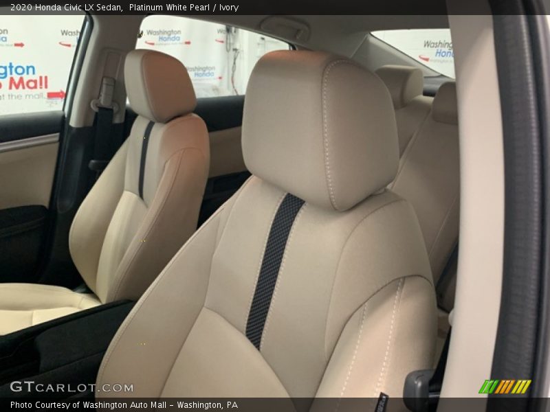 Platinum White Pearl / Ivory 2020 Honda Civic LX Sedan