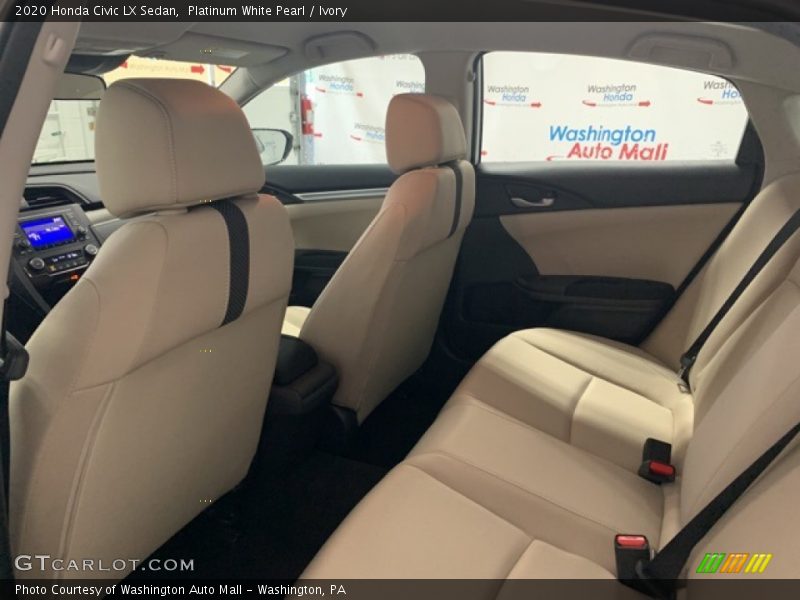 Platinum White Pearl / Ivory 2020 Honda Civic LX Sedan