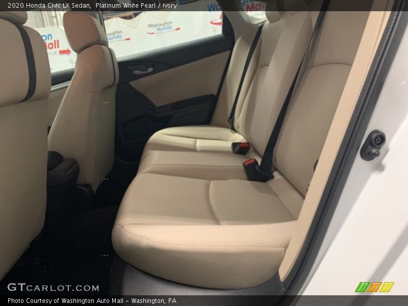 Platinum White Pearl / Ivory 2020 Honda Civic LX Sedan