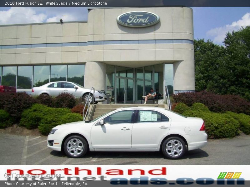 White Suede / Medium Light Stone 2010 Ford Fusion SE