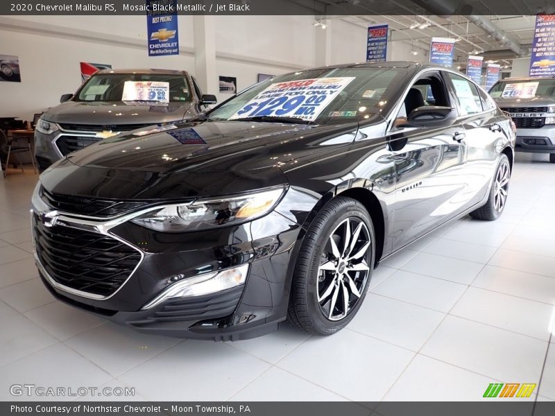 Mosaic Black Metallic / Jet Black 2020 Chevrolet Malibu RS