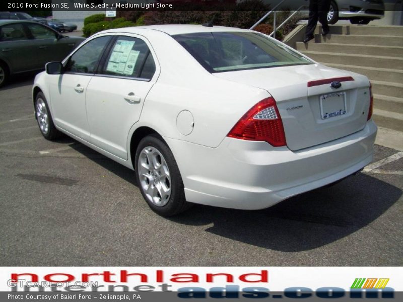 White Suede / Medium Light Stone 2010 Ford Fusion SE