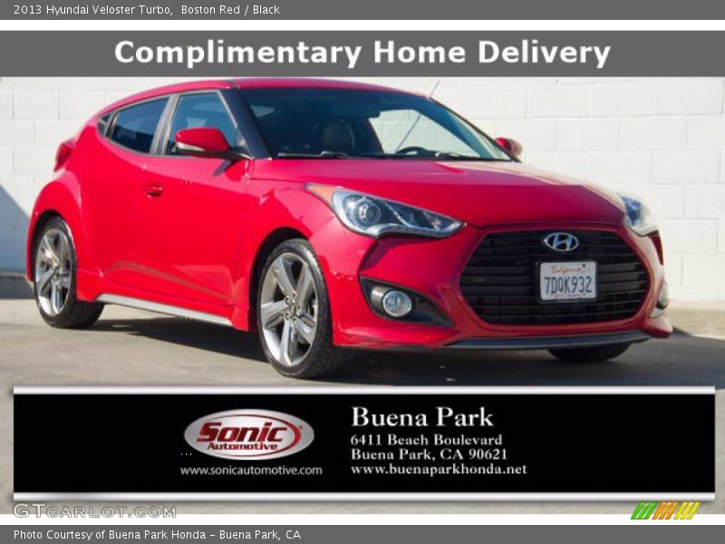 Boston Red / Black 2013 Hyundai Veloster Turbo