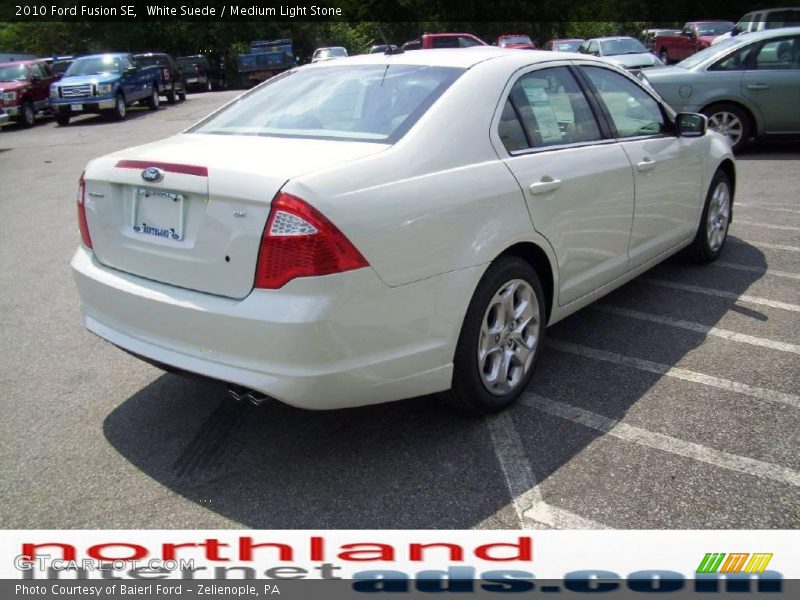 White Suede / Medium Light Stone 2010 Ford Fusion SE