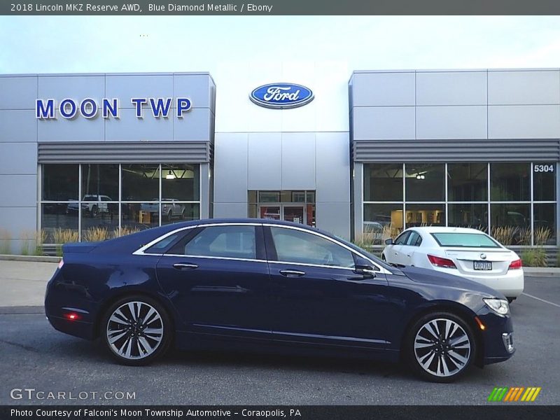 Blue Diamond Metallic / Ebony 2018 Lincoln MKZ Reserve AWD