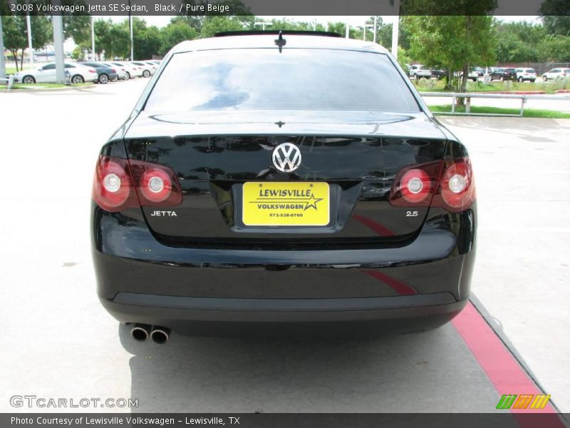 Black / Pure Beige 2008 Volkswagen Jetta SE Sedan