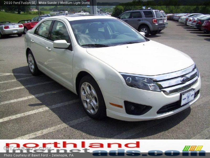 White Suede / Medium Light Stone 2010 Ford Fusion SE