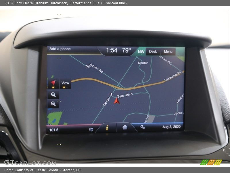 Performance Blue / Charcoal Black 2014 Ford Fiesta Titanium Hatchback