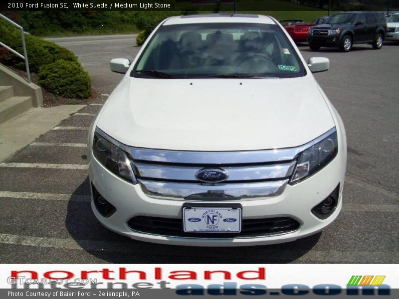 White Suede / Medium Light Stone 2010 Ford Fusion SE