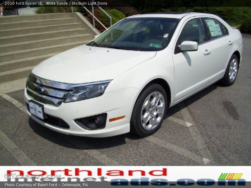 White Suede / Medium Light Stone 2010 Ford Fusion SE