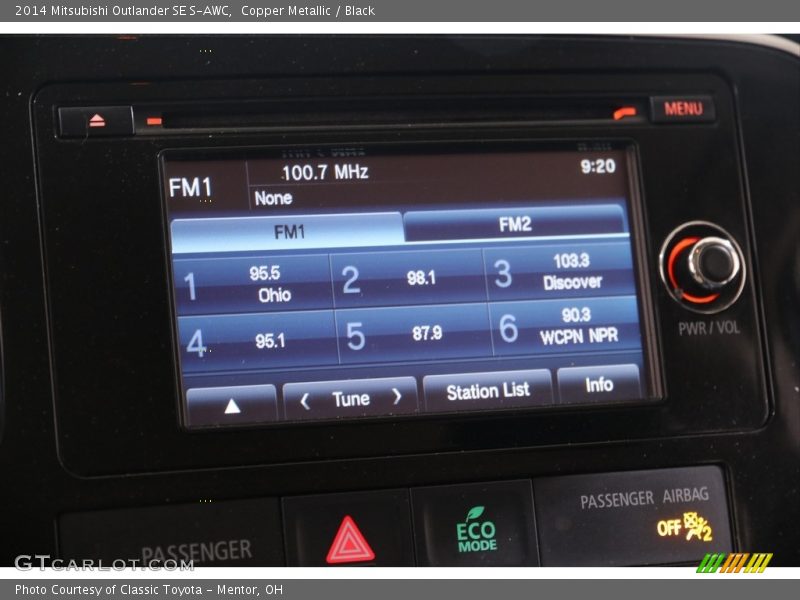 Copper Metallic / Black 2014 Mitsubishi Outlander SE S-AWC