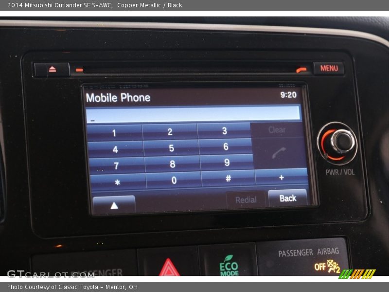 Copper Metallic / Black 2014 Mitsubishi Outlander SE S-AWC