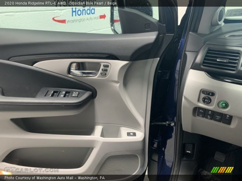 Obsidian Blue Pearl / Beige 2020 Honda Ridgeline RTL-E AWD
