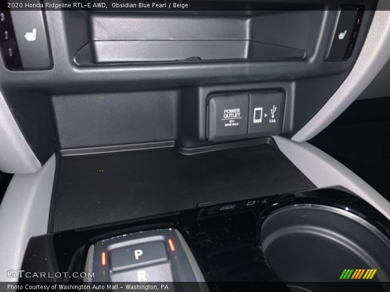 Obsidian Blue Pearl / Beige 2020 Honda Ridgeline RTL-E AWD