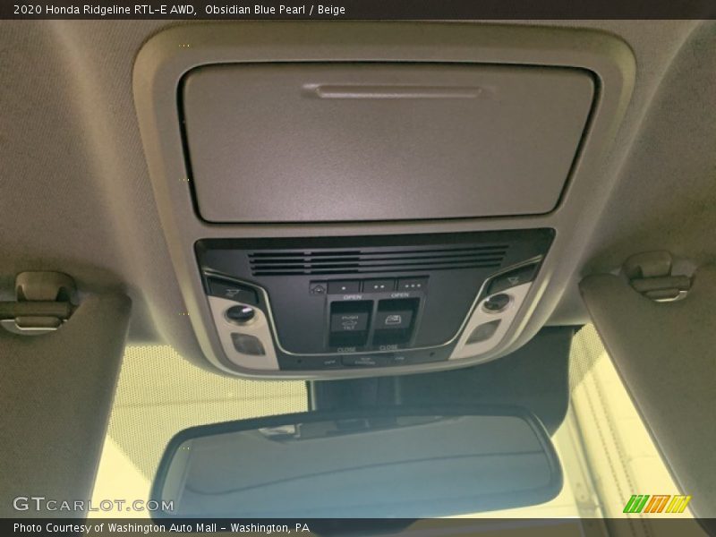 Obsidian Blue Pearl / Beige 2020 Honda Ridgeline RTL-E AWD