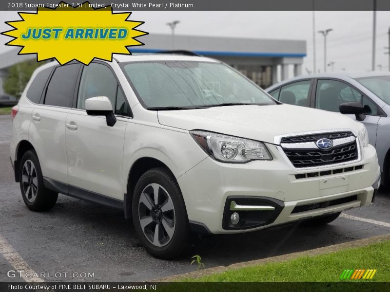 Crystal White Pearl / Platinum 2018 Subaru Forester 2.5i Limited