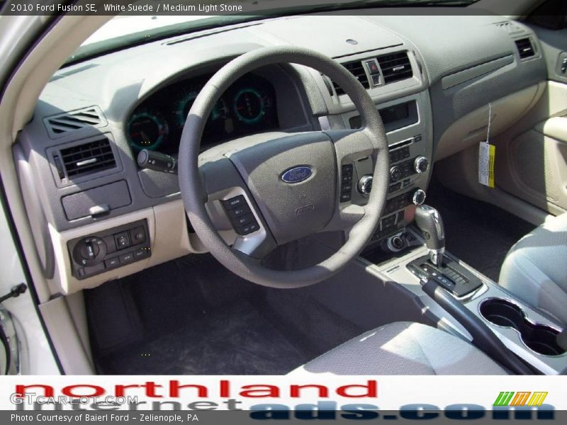 White Suede / Medium Light Stone 2010 Ford Fusion SE