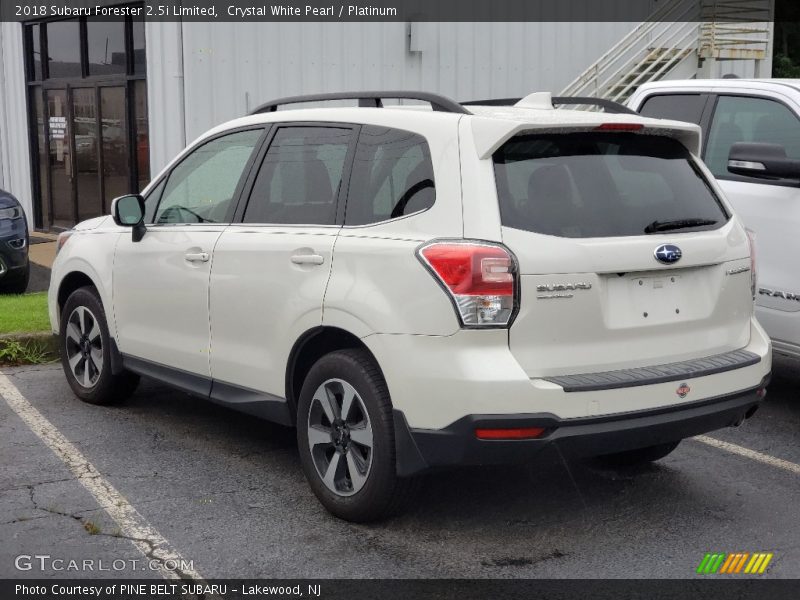 Crystal White Pearl / Platinum 2018 Subaru Forester 2.5i Limited