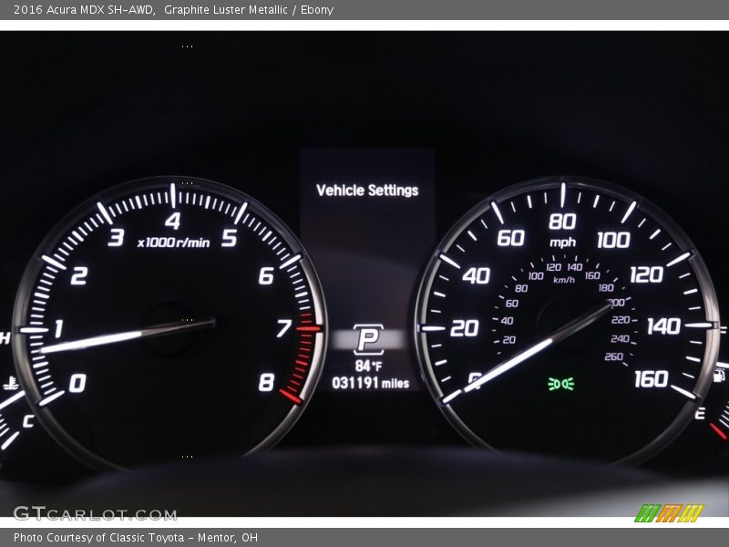Graphite Luster Metallic / Ebony 2016 Acura MDX SH-AWD
