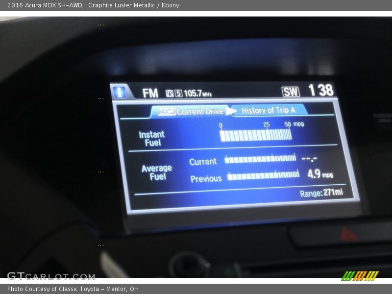 Graphite Luster Metallic / Ebony 2016 Acura MDX SH-AWD