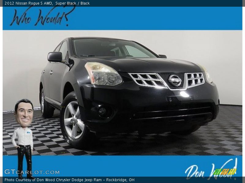 Super Black / Black 2012 Nissan Rogue S AWD