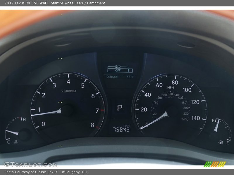 Starfire White Pearl / Parchment 2012 Lexus RX 350 AWD