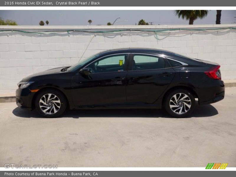 Crystal Black Pearl / Black 2016 Honda Civic EX Sedan