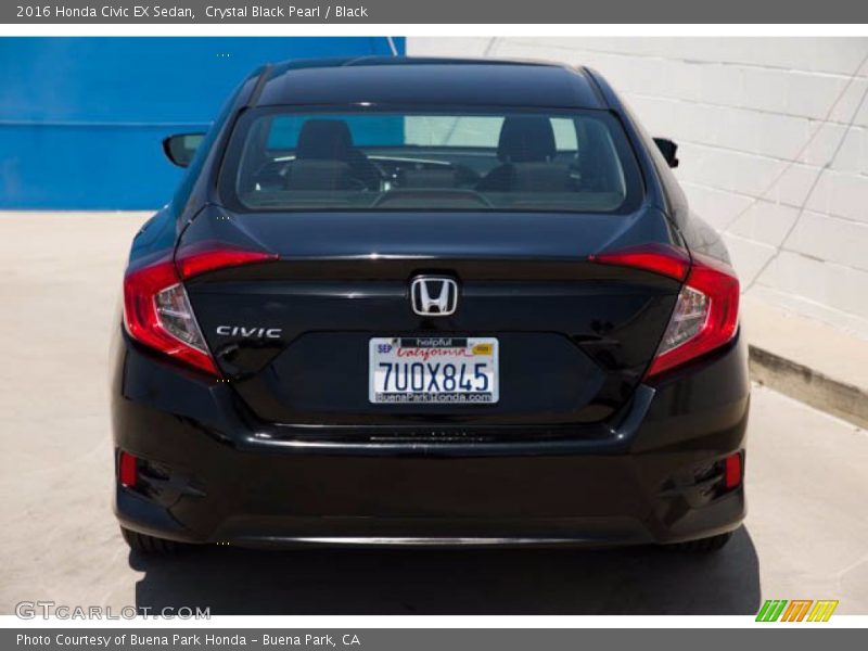 Crystal Black Pearl / Black 2016 Honda Civic EX Sedan