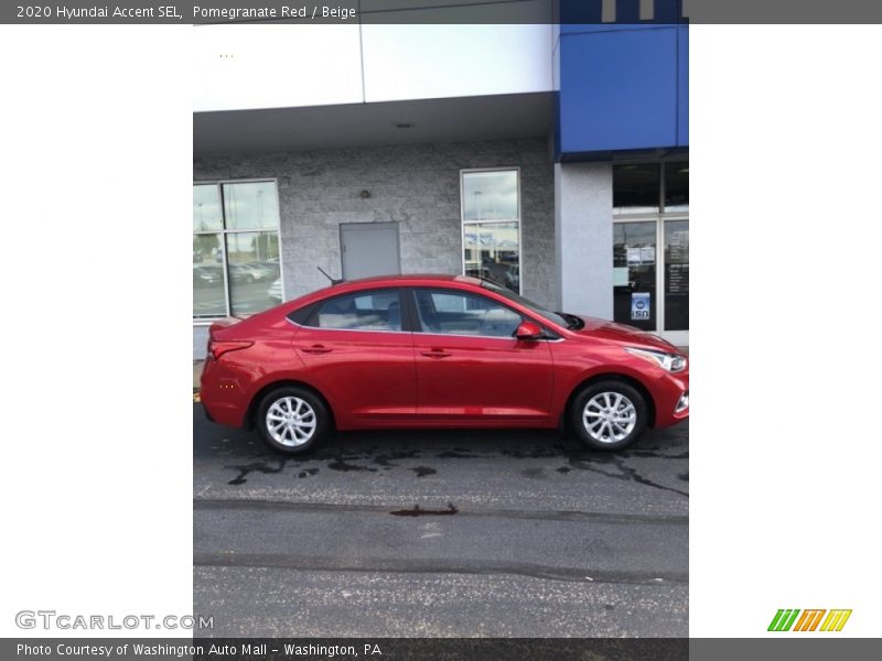 Pomegranate Red / Beige 2020 Hyundai Accent SEL