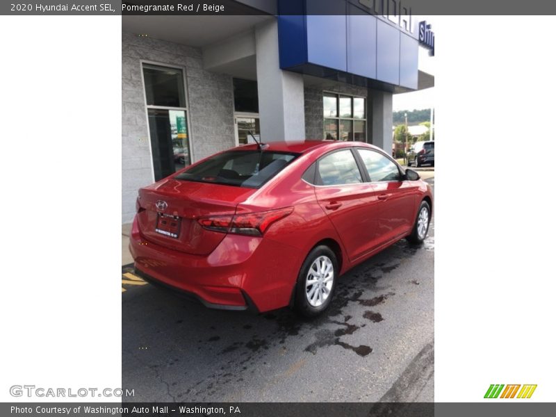 Pomegranate Red / Beige 2020 Hyundai Accent SEL