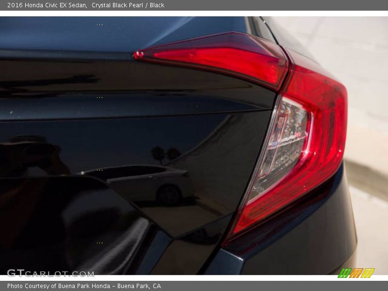 Crystal Black Pearl / Black 2016 Honda Civic EX Sedan