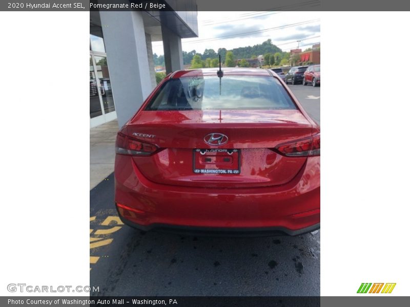 Pomegranate Red / Beige 2020 Hyundai Accent SEL