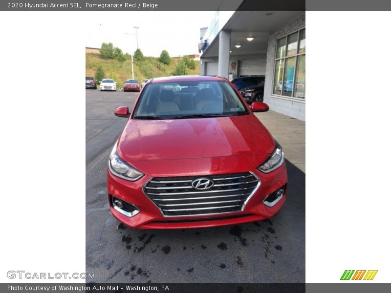 Pomegranate Red / Beige 2020 Hyundai Accent SEL