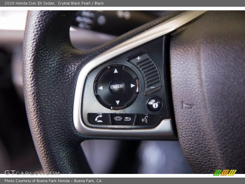 Crystal Black Pearl / Black 2016 Honda Civic EX Sedan