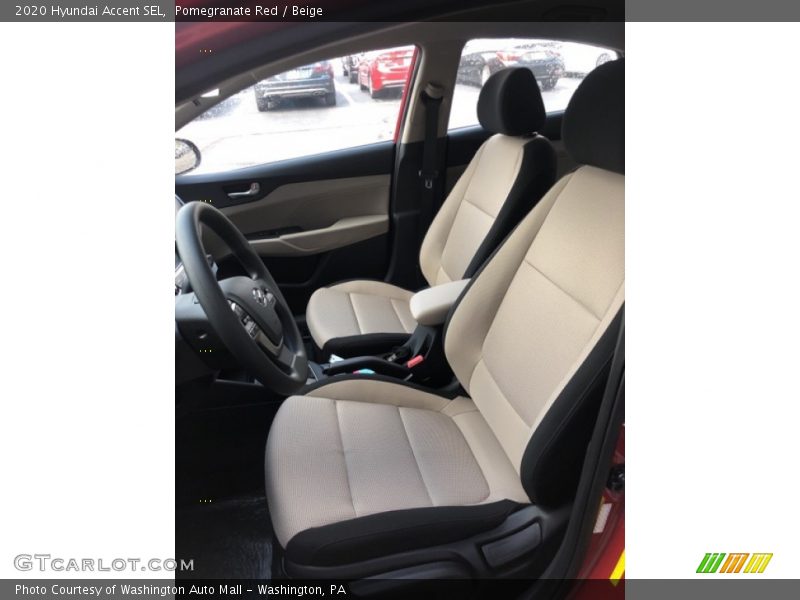 Pomegranate Red / Beige 2020 Hyundai Accent SEL