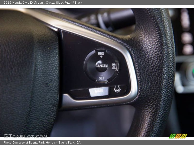 Crystal Black Pearl / Black 2016 Honda Civic EX Sedan