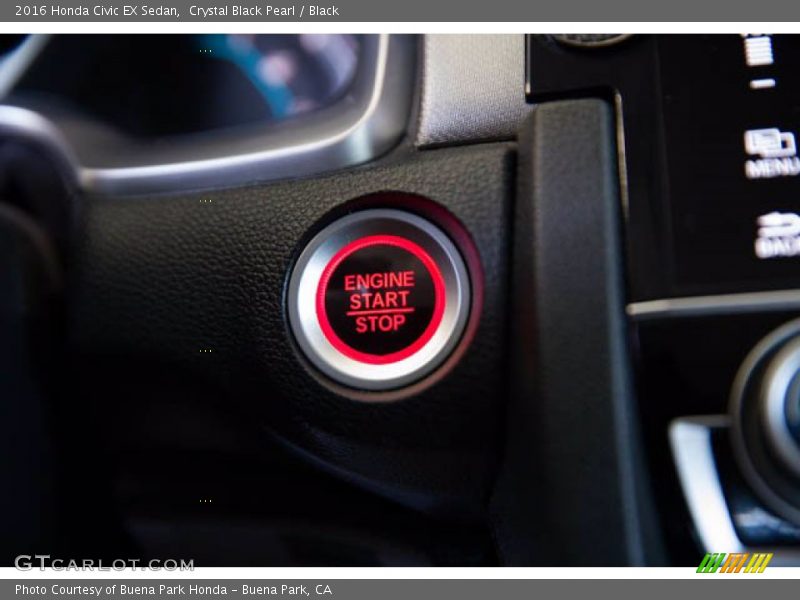 Crystal Black Pearl / Black 2016 Honda Civic EX Sedan