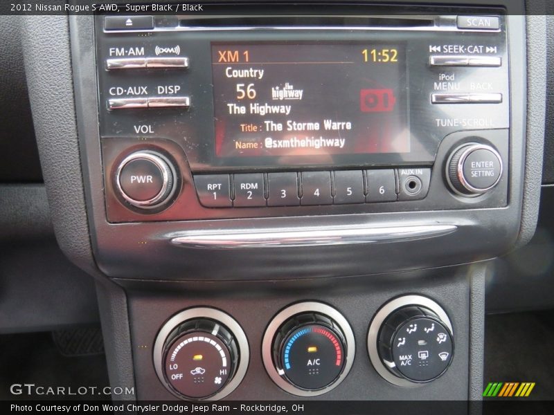 Super Black / Black 2012 Nissan Rogue S AWD