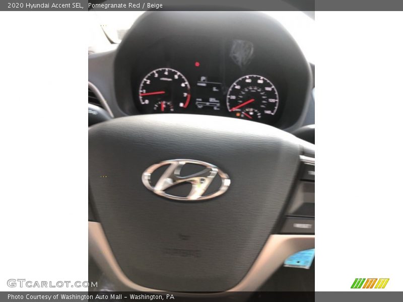 Pomegranate Red / Beige 2020 Hyundai Accent SEL