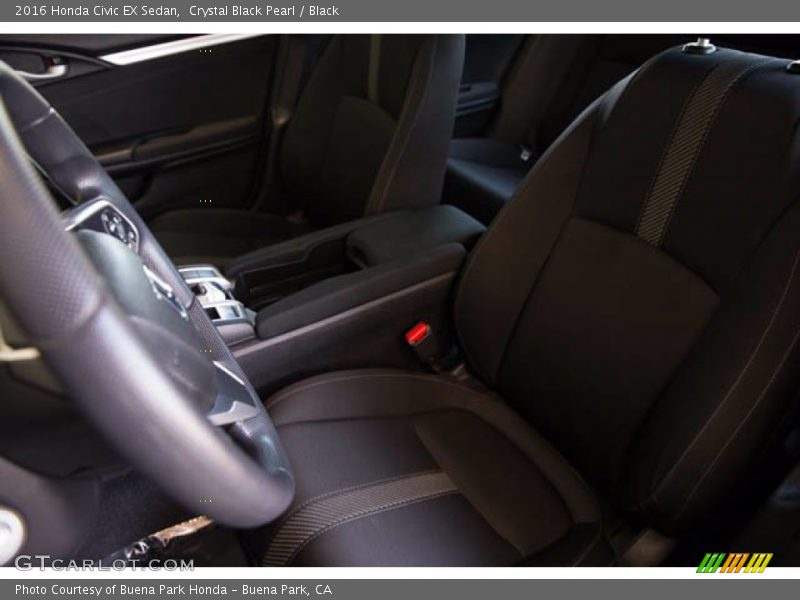 Crystal Black Pearl / Black 2016 Honda Civic EX Sedan