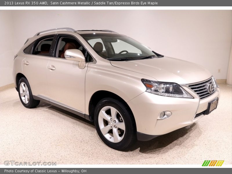Satin Cashmere Metallic / Saddle Tan/Espresso Birds Eye Maple 2013 Lexus RX 350 AWD