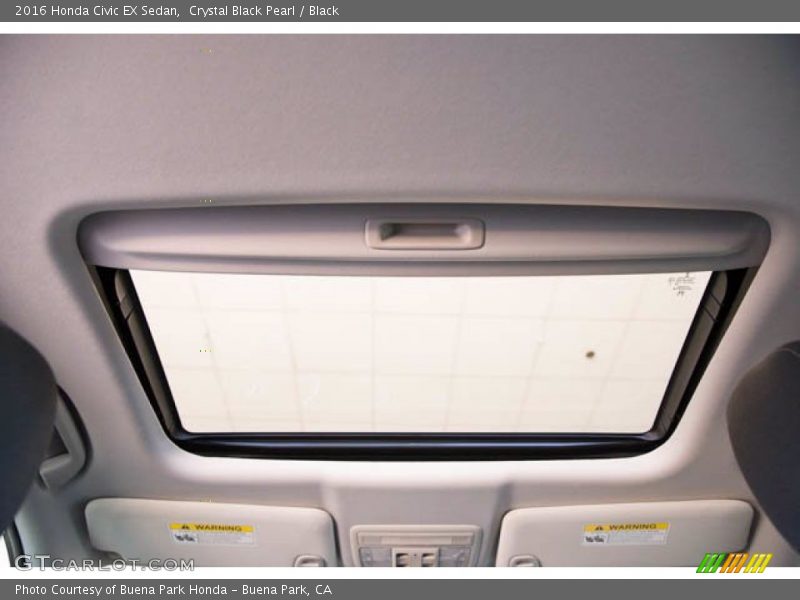 Crystal Black Pearl / Black 2016 Honda Civic EX Sedan