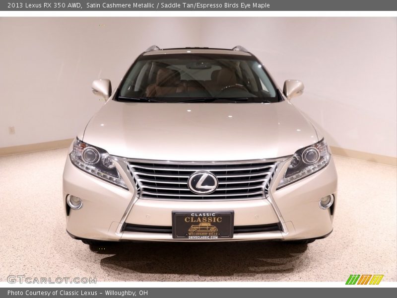 Satin Cashmere Metallic / Saddle Tan/Espresso Birds Eye Maple 2013 Lexus RX 350 AWD