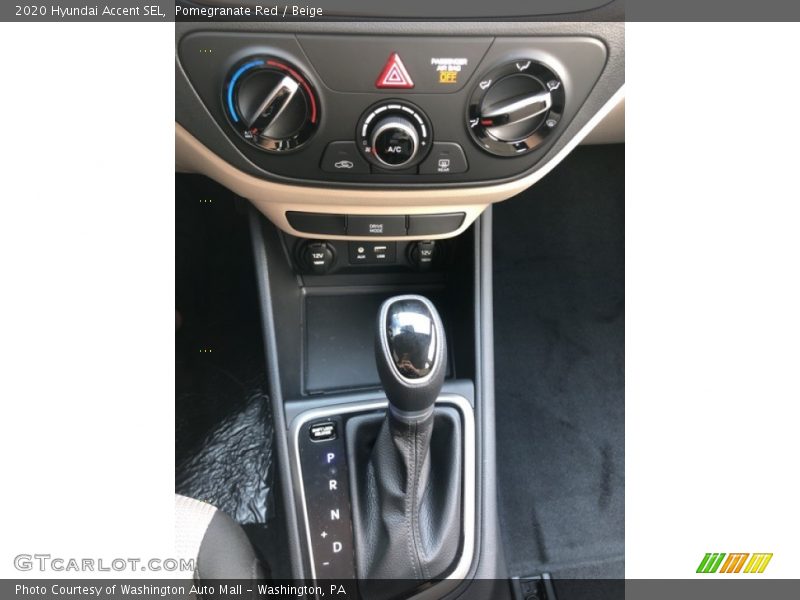 Pomegranate Red / Beige 2020 Hyundai Accent SEL