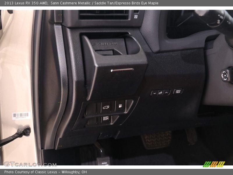 Satin Cashmere Metallic / Saddle Tan/Espresso Birds Eye Maple 2013 Lexus RX 350 AWD