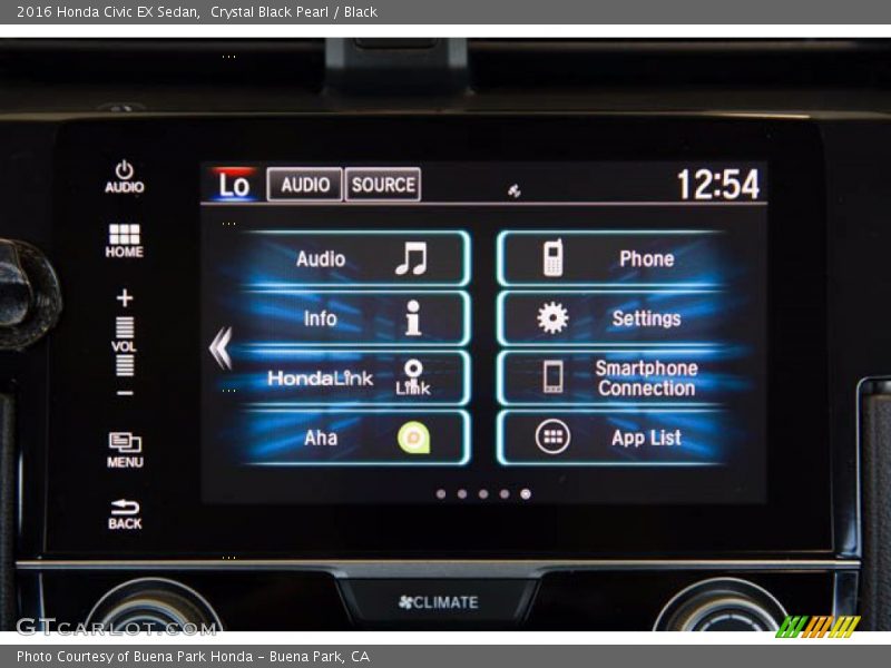 Crystal Black Pearl / Black 2016 Honda Civic EX Sedan