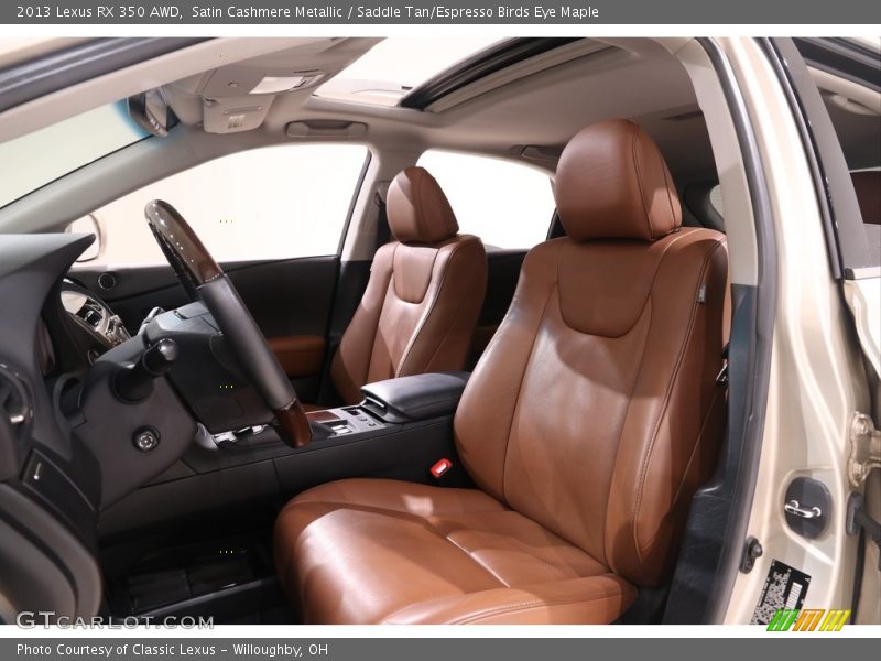 Satin Cashmere Metallic / Saddle Tan/Espresso Birds Eye Maple 2013 Lexus RX 350 AWD