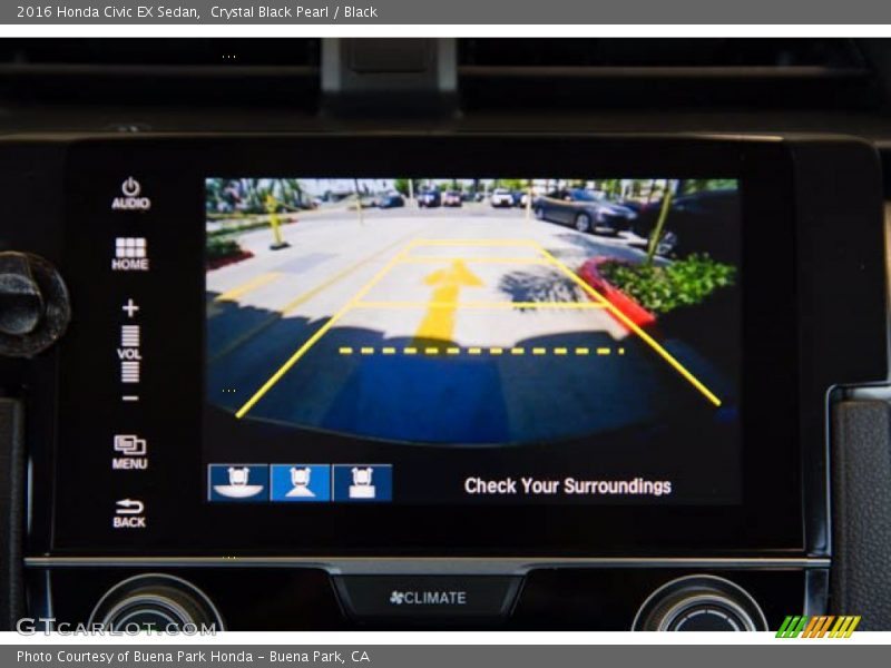 Crystal Black Pearl / Black 2016 Honda Civic EX Sedan