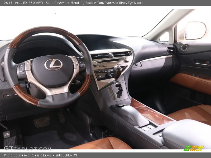 Satin Cashmere Metallic / Saddle Tan/Espresso Birds Eye Maple 2013 Lexus RX 350 AWD