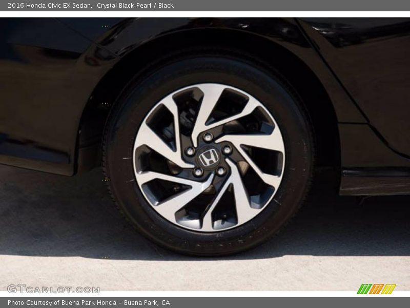 Crystal Black Pearl / Black 2016 Honda Civic EX Sedan